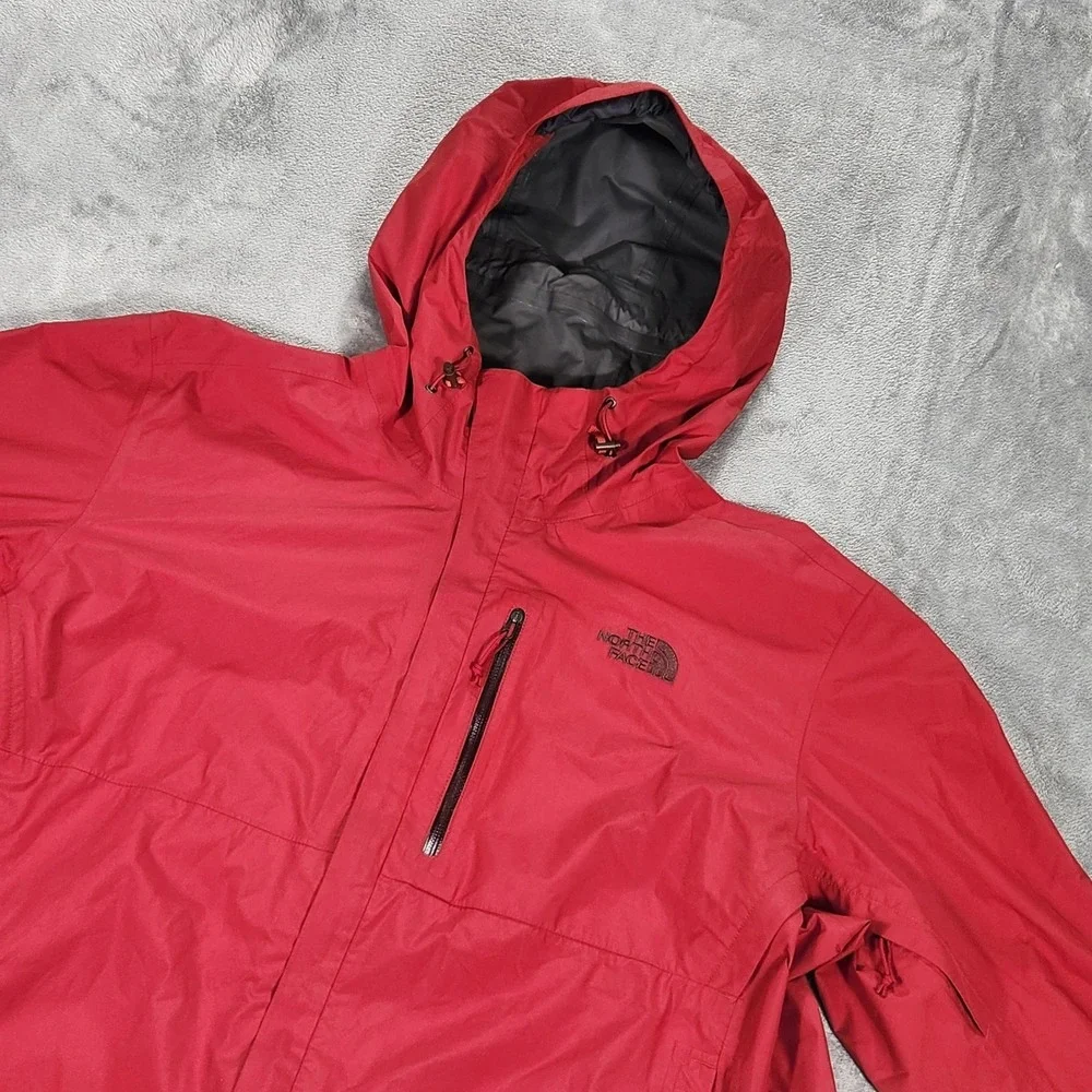 The North Face Drizzle Jacket Mens XL Gore-Tex Red Hooded Rain Shell TNF